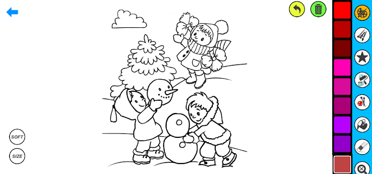 #9. Snowman Coloring Pages (Android) By: Coloring book Games