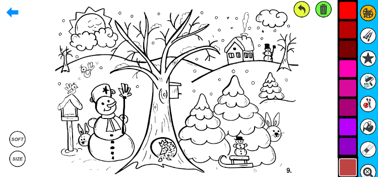 #10. Snowman Coloring Pages (Android) By: Coloring book Games