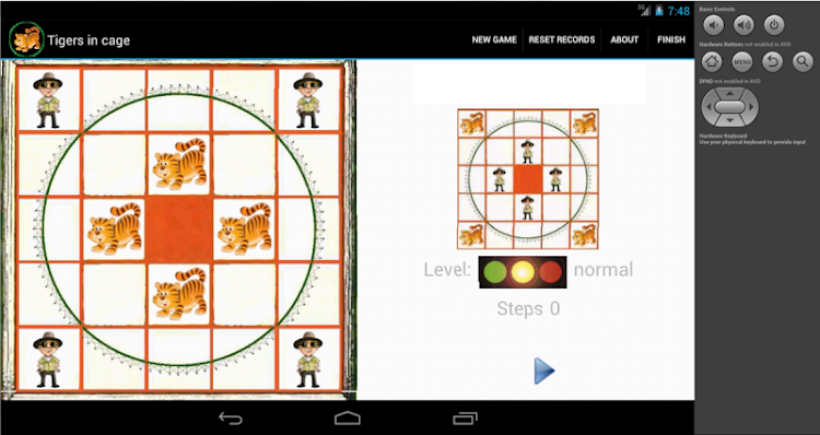 #5. Tigers in cage (Android) By: M. Brodski Software