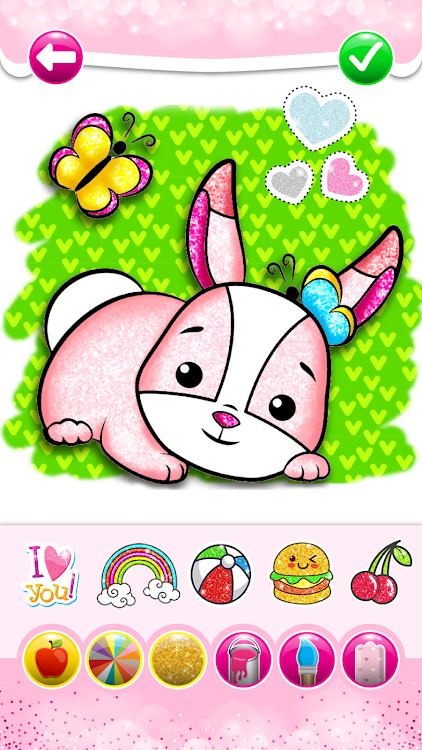 #3. Glitter Butterfly Coloring - L (Android) By: BaramGames