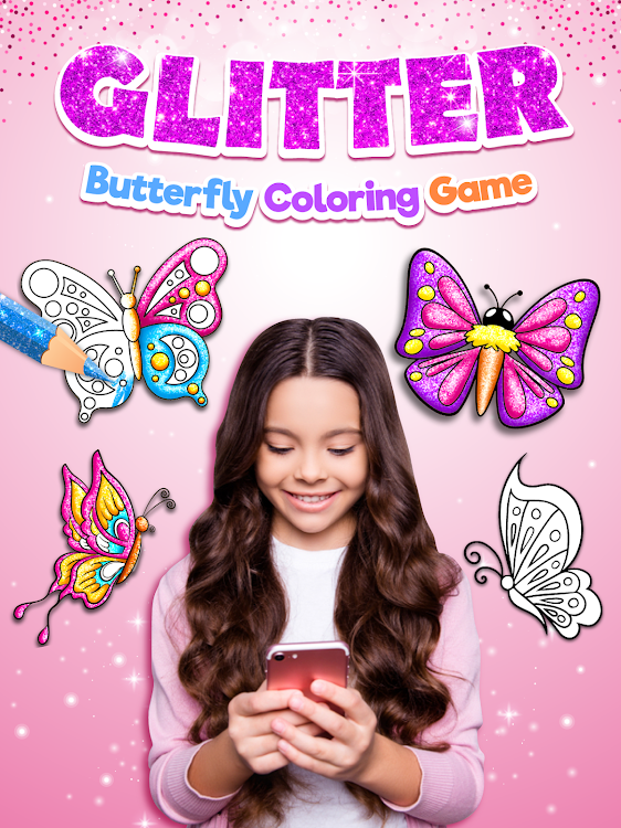 #9. Glitter Butterfly Coloring - L (Android) By: BaramGames