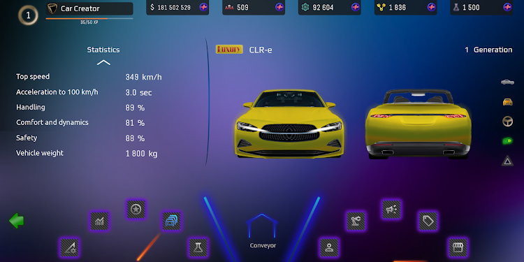 #6. Car Creator: Car Tuning Tycoon (Android) By: Range of Games