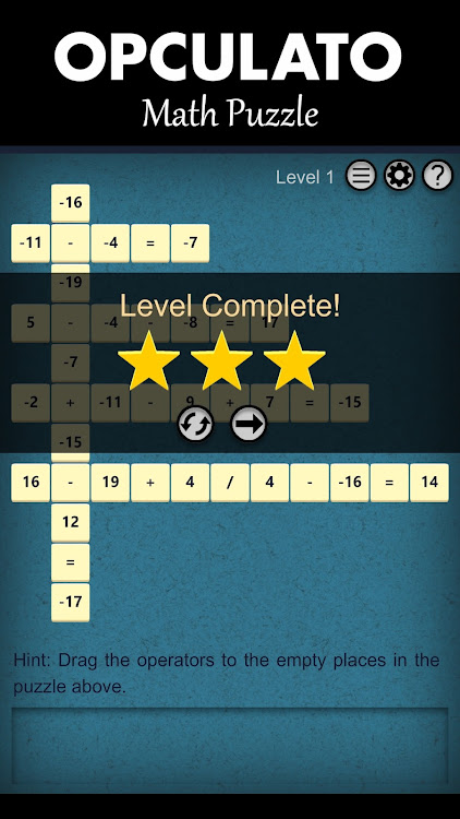 #4. OPCULATO - Math Puzzle (Android) By: Creative Spark Studios