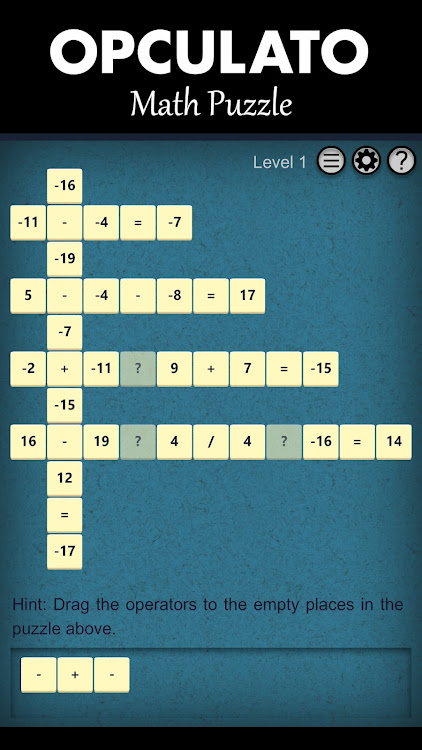 #9. OPCULATO - Math Puzzle (Android) By: Creative Spark Studios