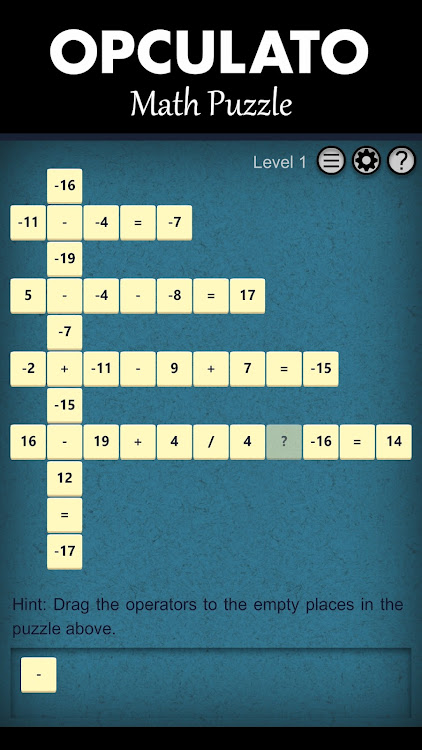 #10. OPCULATO - Math Puzzle (Android) By: Creative Spark Studios