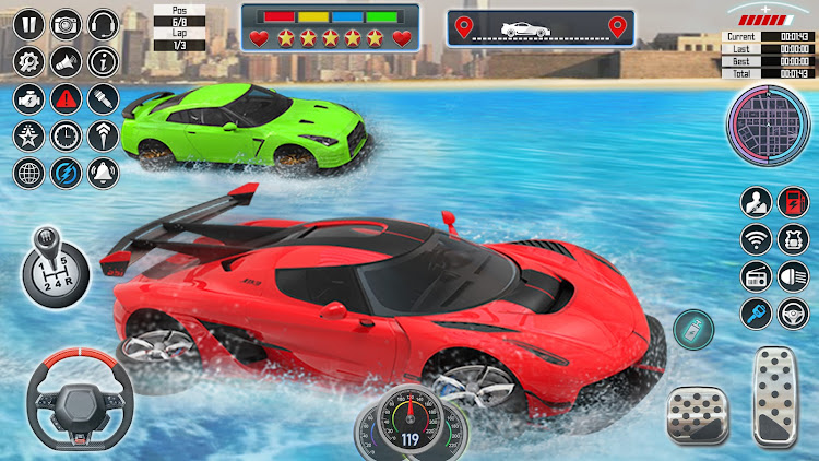 #5. Water Car Racing 3d: Car Games (Android) By: Monster Games Productions PTY LTD