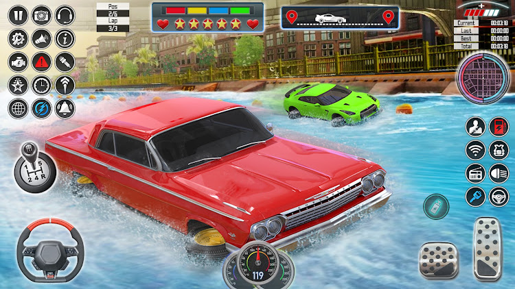 #7. Water Car Racing 3d: Car Games (Android) By: Monster Games Productions PTY LTD