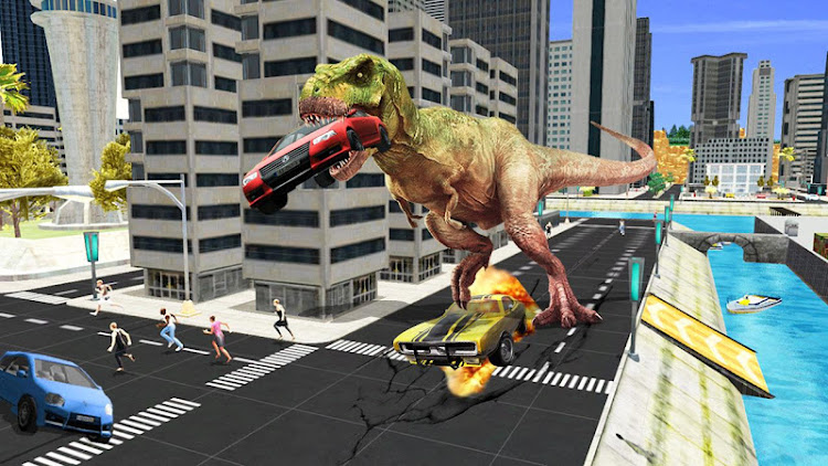 #2. Deadly Dinosaur Attack (Android) By: Gamezeniq Technologies