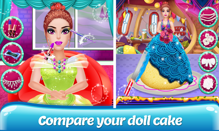 #4. Fashion Doll Cake Games (Android) By: Pop it Games