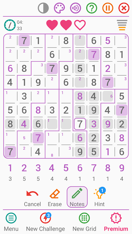 #3. Sudoku - Classic Puzzle Game (Android) By: LEZIGAME