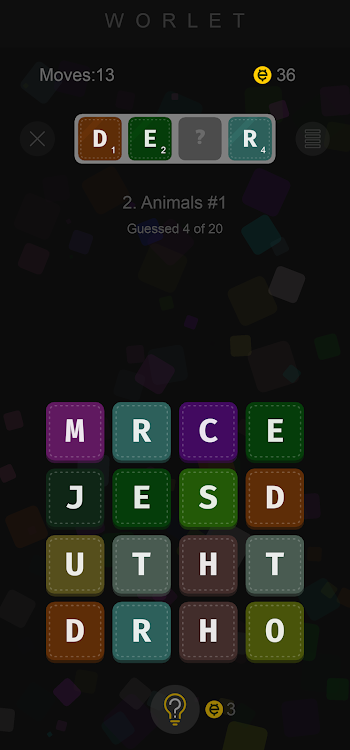 #2. Merge blocks word guess puzzle (Android) By: SeaBream