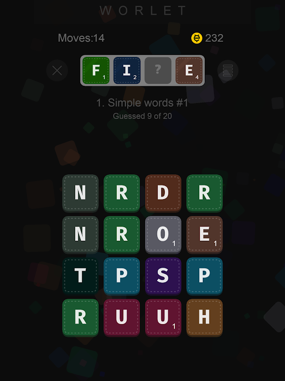 #10. Merge blocks word guess puzzle (Android) By: SeaBream