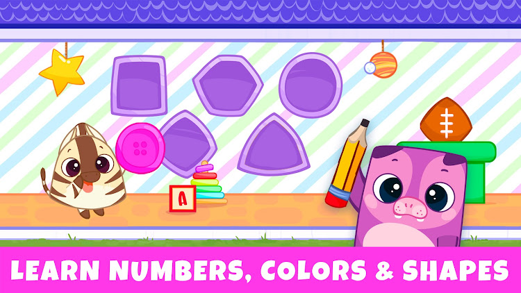 #5. Bibi World: Baby & Kids Games (Android) By: Bibi.Pet - Toddlers Games - Colors and Shapes