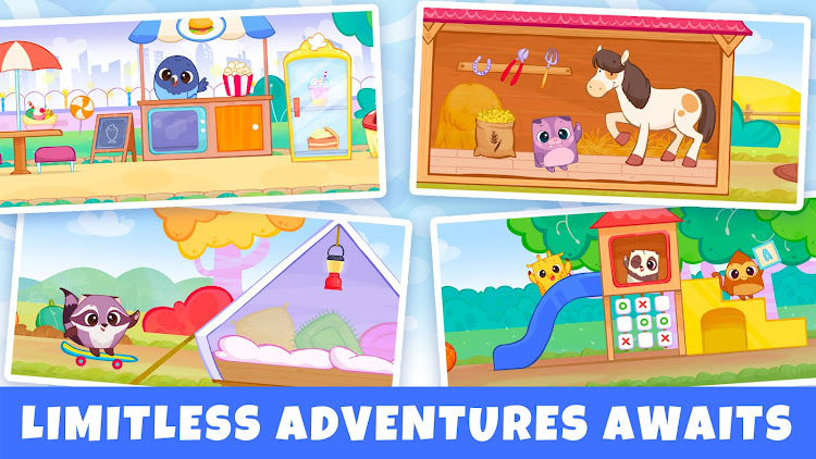 #6. Bibi World: Baby & Kids Games (Android) By: Bibi.Pet - Toddlers Games - Colors and Shapes