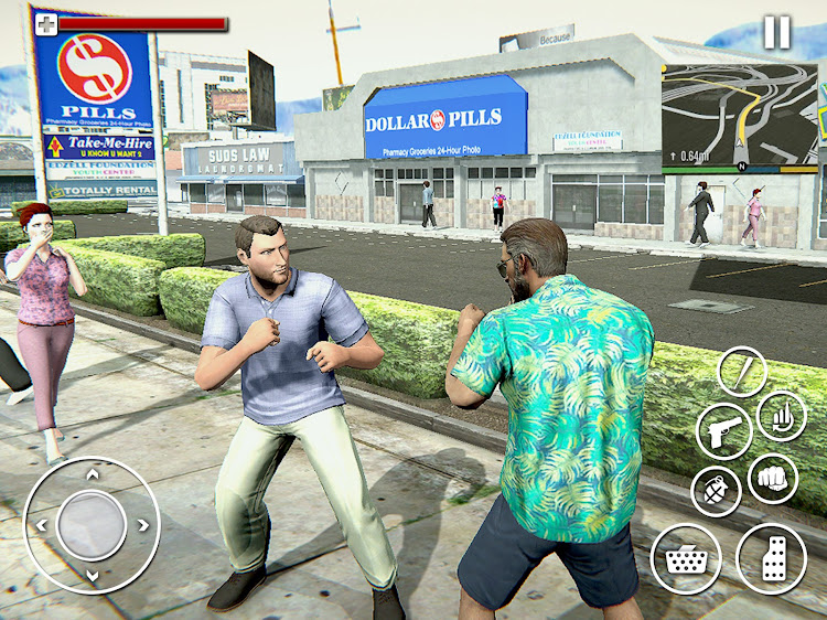 #7. Real Gangster Crime Miami City (Android) By: Games box Studios