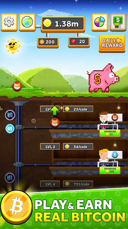 #8. Bitcoin Miner Earn Real Crypto (Android) By: Fumb Games