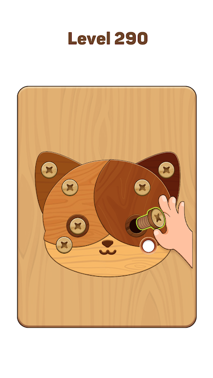 #5. Wood Nuts & Bolts: Wood Puzzle (Android) By: JaCat Games Studio