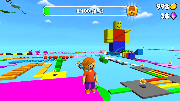 #3. Obby Parkour: Runner Game (Android) By: Kids Games LLC