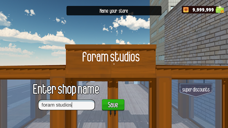 #2. Supermarket business simulator (Android) By: Foram Studios