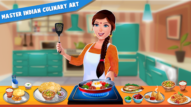 #9. Indian Kitchen Cooking Games (Android) By: Mobile Games Hive