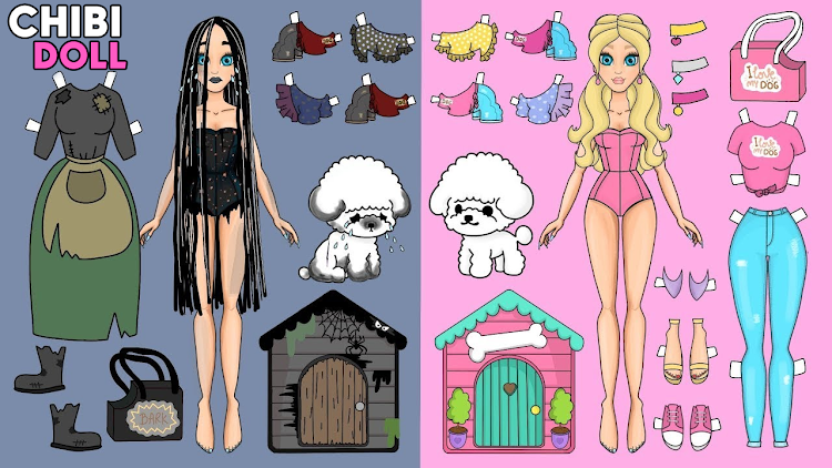 #5. Chibi Dolls Dress Up Games (Android) By: Phone Games Studio