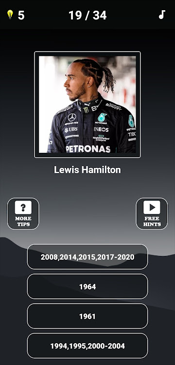 #4. Formula 1:Guess F1 Driver Quiz (Android) By: Gryffindor apps