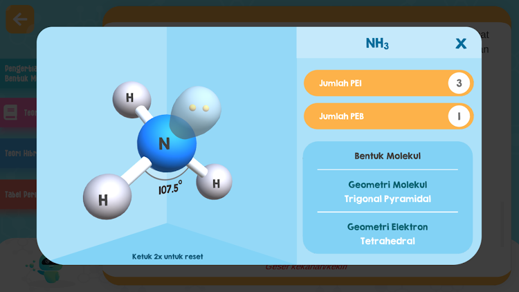 #4. Bentuk Molekul 3D Simulasi (Android) By: Qreatif