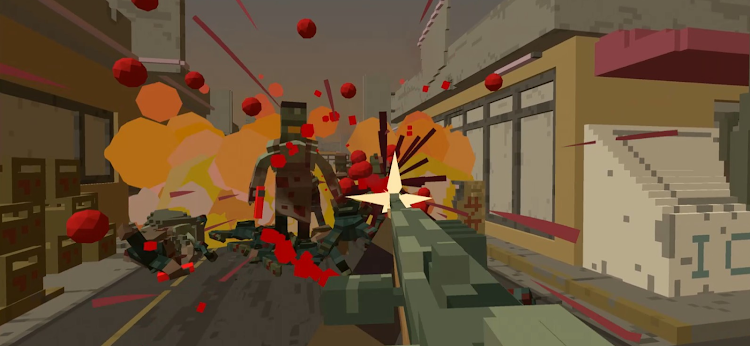 #6. VOXEL ZOMBIE FPS LITE (Android) By: ゲームデベロップトレーニング