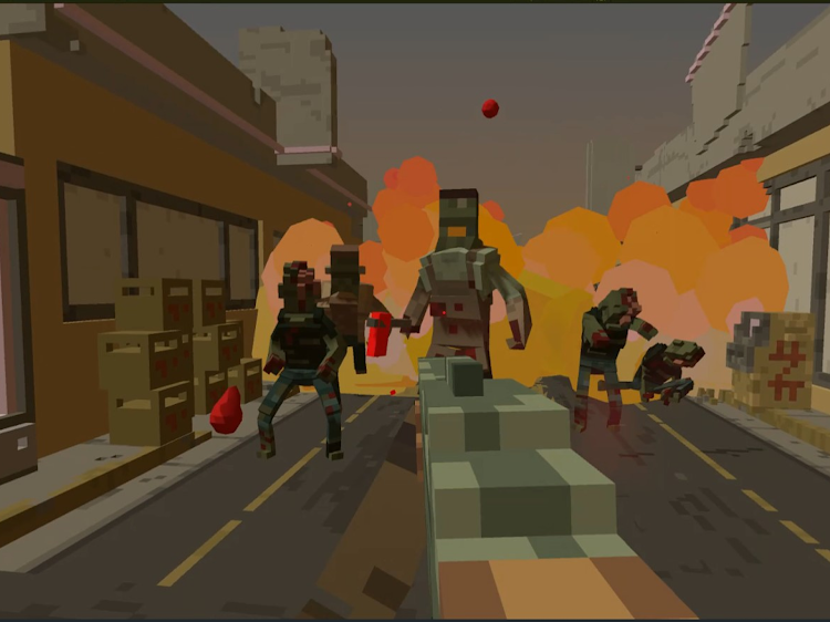 #8. VOXEL ZOMBIE FPS LITE (Android) By: ゲームデベロップトレーニング