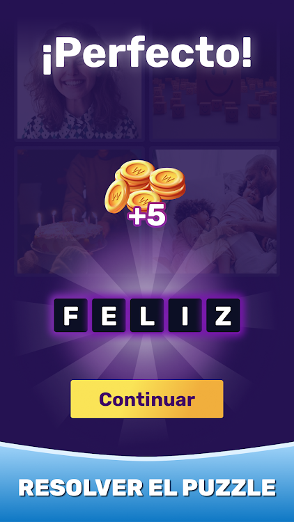 #9. 4 Fotos 1 Palabra (Android) By: MJ Games - word puzzle games