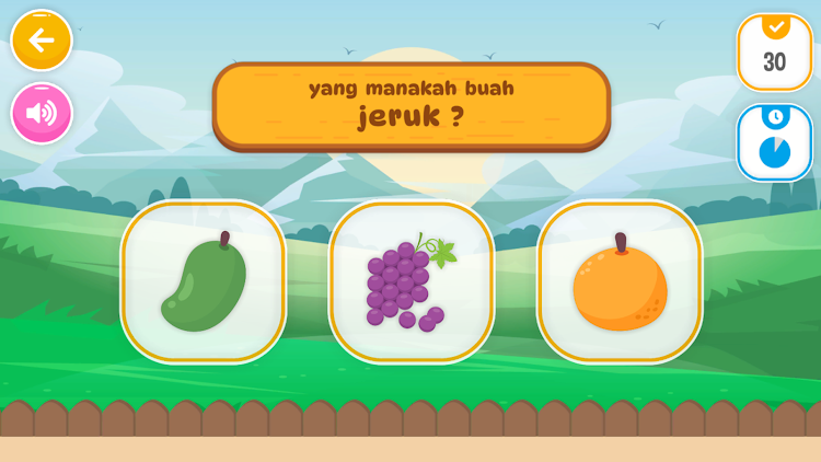 #10. Puzzle Huruf Tebak Gambar Buah (Android) By: Qreatif