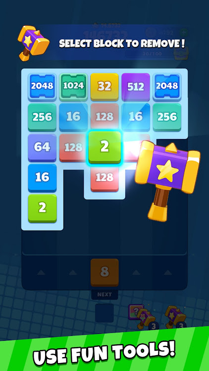 #3. Happy Puzzle™ Shoot Block 2048 (Android) By: Games Vessel