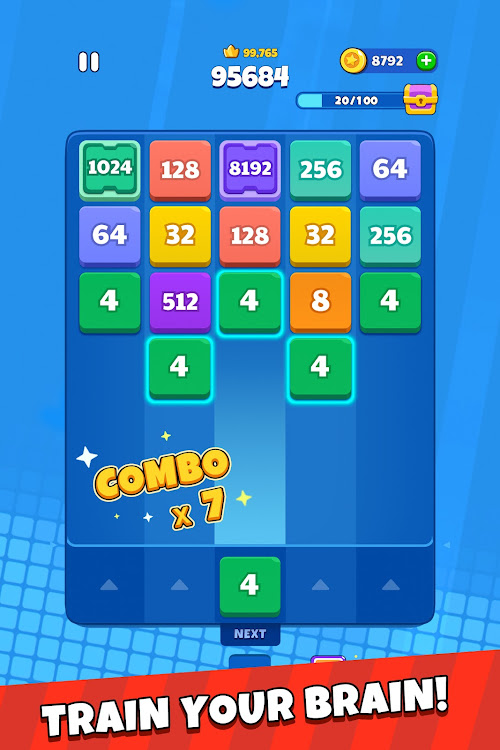 #7. Happy Puzzle™ Shoot Block 2048 (Android) By: Games Vessel