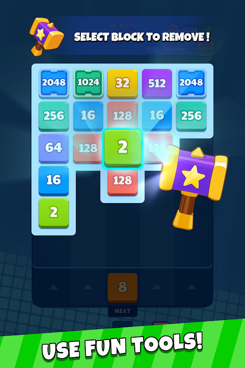 #8. Happy Puzzle™ Shoot Block 2048 (Android) By: Games Vessel