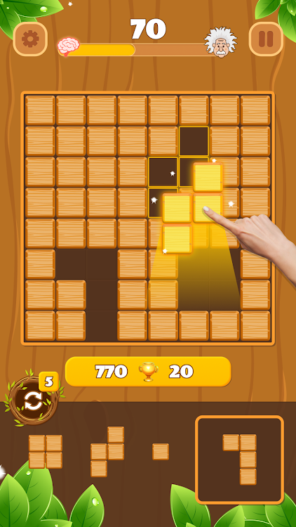 #2. Woody Block Puzzle: Wood Game (Android) By: BigQ Apps