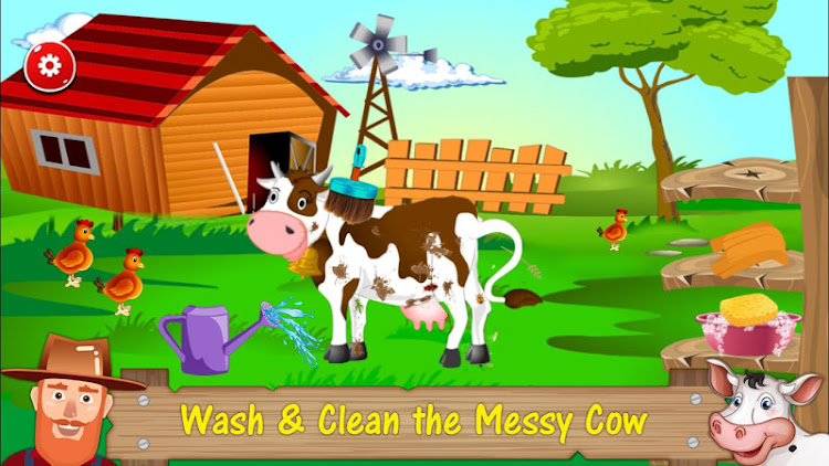 #3. Cow Farm - Farming Games (Android) By: playNfun - educational & girl games