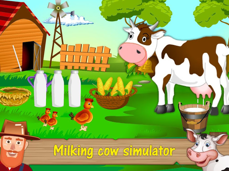 #5. Cow Farm - Farming Games (Android) By: playNfun - educational & girl games