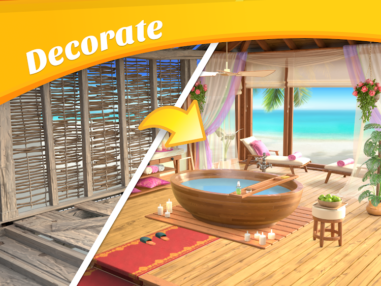 #8. Beach Homes Design : Miss Robi (Android) By: Giraffe Games Limited