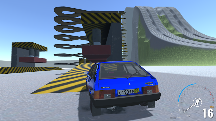 #7. Car Crash Stunt ramp: Spusk 3D (Android) By: LastCall