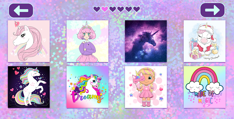 #9. Unicorn puzzles (Android) By: Girls Photo Editor