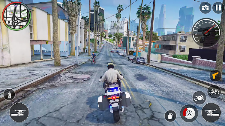 #2. US Police Bike Cop Sim Games (Android) By: Gaming Switch