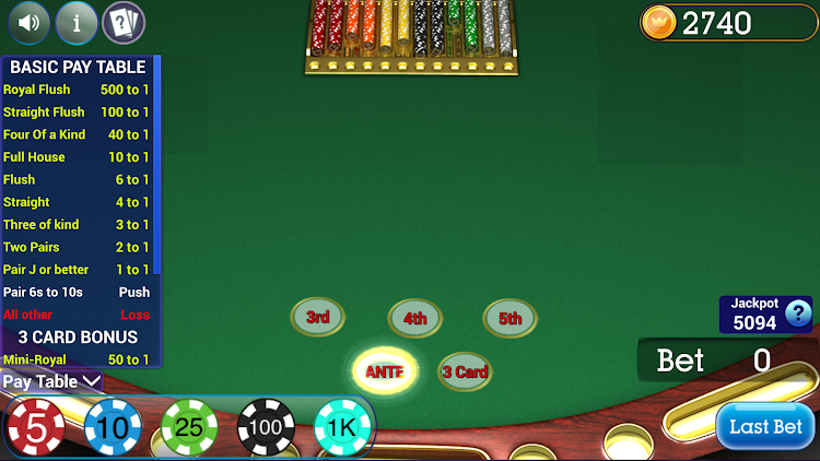 #9. Mississippi Stud Poker (Android) By: Blue Wind Studio