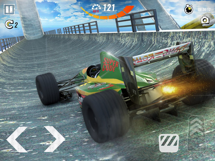 #9. Mega Ramp - Formula Car Racing (Android) By: Supercode Games