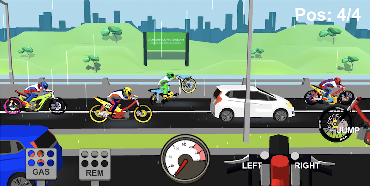 #4. Indonesia Drag Bike Racing 3D (Android) By: Mari Berkembang