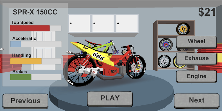 #9. Indonesia Drag Bike Racing 3D (Android) By: Mari Berkembang