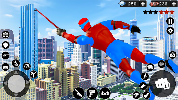 #2. Spider Rope Hero Man Game (Android) By: Rahim gaming studio