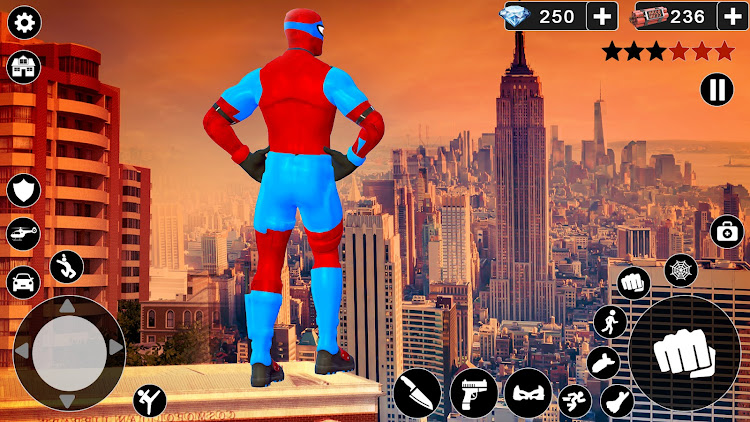 #8. Spider Rope Hero Man Game (Android) By: Rahim gaming studio