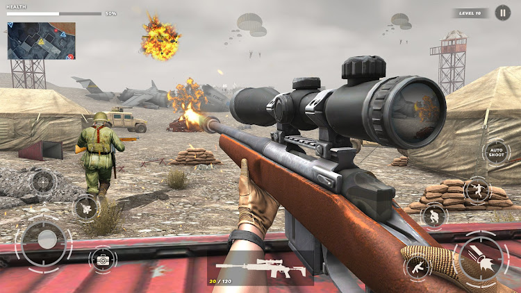 #2. World War Sniper: FPS Gun Game (Android) By: Strange Hero Monster Games