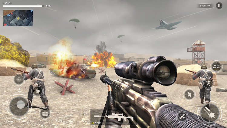 #9. World War Sniper: FPS Gun Game (Android) By: Strange Hero Monster Games