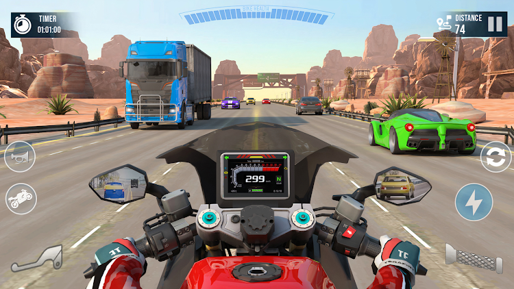 #1. Bike Racing 3D: Moto Bike Game (Android) By: Game Burg